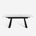 Tavolo da pranzo allungabile moderno 90x160-200cm effetto marmo Caracas Catalogo