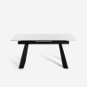 Tavolo da pranzo allungabile moderno 90x160-200cm effetto marmo Caracas Sconti