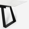 Tavolo da pranzo allungabile moderno 90x160-200cm effetto marmo Caracas Scelta