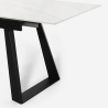 Tavolo da pranzo allungabile moderno 90x160-200cm effetto marmo Caracas Scelta
