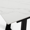 Tavolo da pranzo allungabile moderno 90x160-200cm effetto marmo Caracas Modello