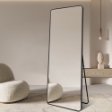 Specchio grande da appoggio terra parete 180x80cm moderno nero Arsen-B Offerta