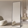 Specchio grande da appoggio terra parete 180x80cm moderno nero Arsen-B Offerta