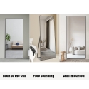 Specchio grande 180x80cm verticale da terra parete nero moderno Hamstur-B Saldi
