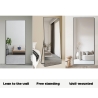 Specchio grande 180x80cm verticale da terra parete nero moderno Hamstur-B Saldi
