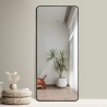 Specchio grande da appoggio terra parete 180x80cm moderno nero Arsen-B Sconti