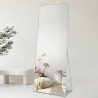 Specchio grande 180x80cm da appoggio a terra parete argento Hamstur-S Offerta