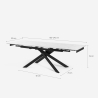 Tavolo allungabile effetto marmo 90x160-240cm cucina design moderno Quito 
