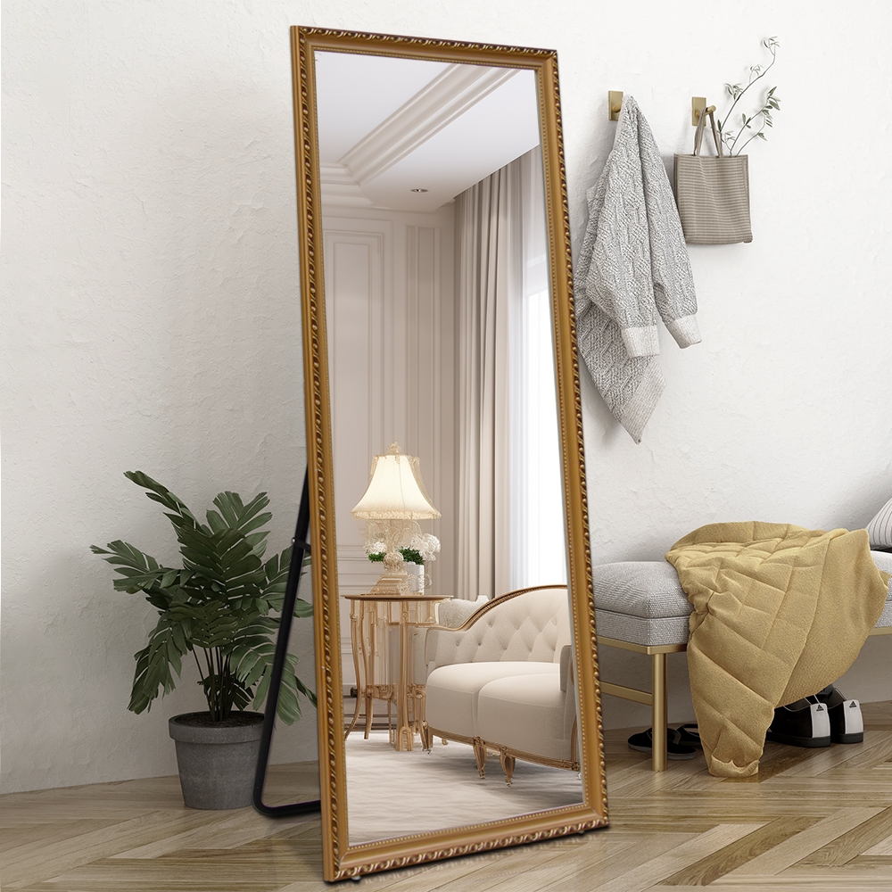 Specchio da parete appoggio a terra 180x80cm dorato classico Vestur-G Promozione Specchio da parete appoggio a terra 180x80cm dorato classico Vestur-G Promozione