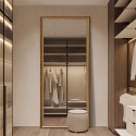 Specchio da parete appoggio a terra 180x80cm dorato classico Vestur-G Saldi