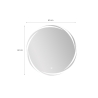 Specchio da bagno rotondo retroilluminato 60cm antiappannamento Veski L Stock