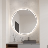 Specchio da bagno rotondo retroilluminato 60cm antiappannamento Veski L Saldi