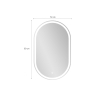 Specchio bagno ovale con luci LED retroilluminato antiappannamento Refur L Stock