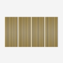 4 x pannelli decorativi da parete in legno effetto dorato 120x60cm Tabb-GO Promozione