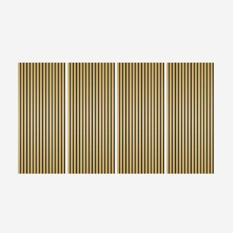 4 x pannelli decorativi da parete in legno effetto dorato 120x60cm Tabb-GO Promozione