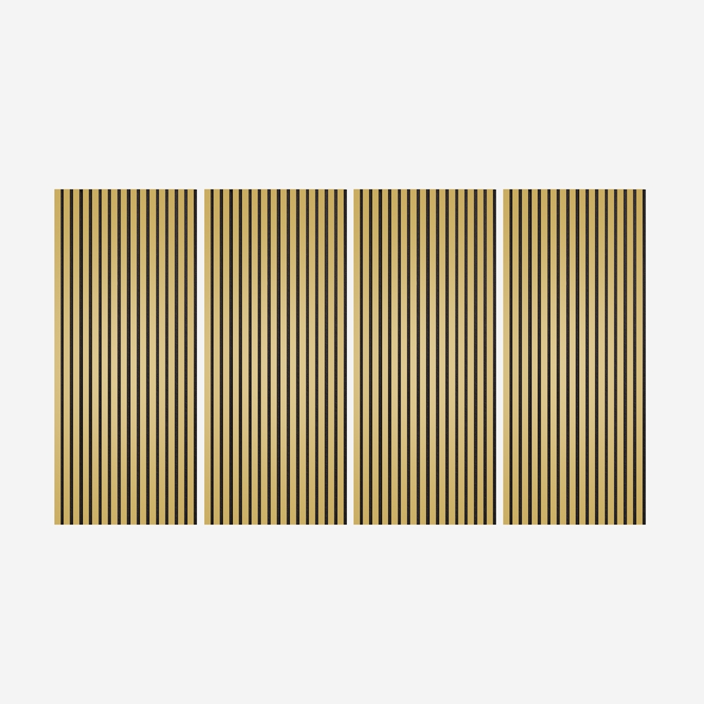 4 x pannelli decorativi da parete in legno effetto dorato 120x60cm Tabb-GO Promozione