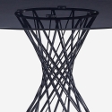 Tavolo di design rotondo moderno in vetro nero 120cm per soggiorno Naji Offerta