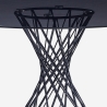 Tavolo di design rotondo moderno in vetro nero 120cm per soggiorno Naji Offerta