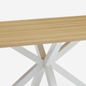 Tavolo da pranzo in legno 200x100cm con gambe incrociate bianco Moyo Offerta