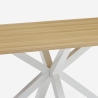Tavolo da pranzo in legno 200x100cm con gambe incrociate bianco Moyo Offerta