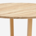 Tavolo rotondo da pranzo cucina in legno design moderno 120cm Zira Offerta