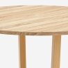Tavolo rotondo da pranzo cucina in legno design moderno 120cm Zira Offerta
