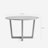 Tavolo rotondo da pranzo cucina in legno design moderno 120cm Zira Saldi