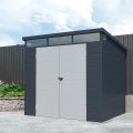 Casetta box attrezzi da giardino in polipropilene 238x191x215cm Bolsena Promozione