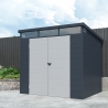 Casetta box attrezzi da giardino in polipropilene 238x191x215cm Bolsena Promozione