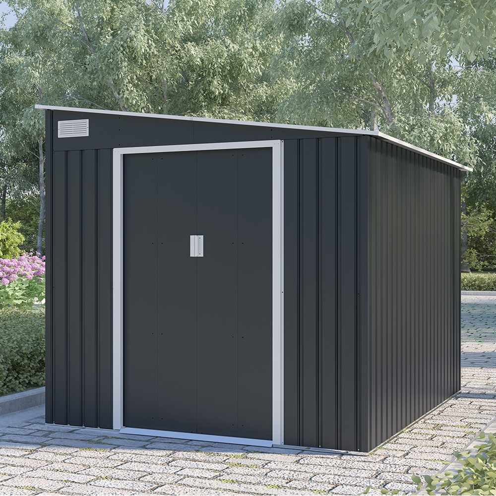 Casetta in metallo per giardino porta attrezzi 214x257x193cm Ostuni Promozione