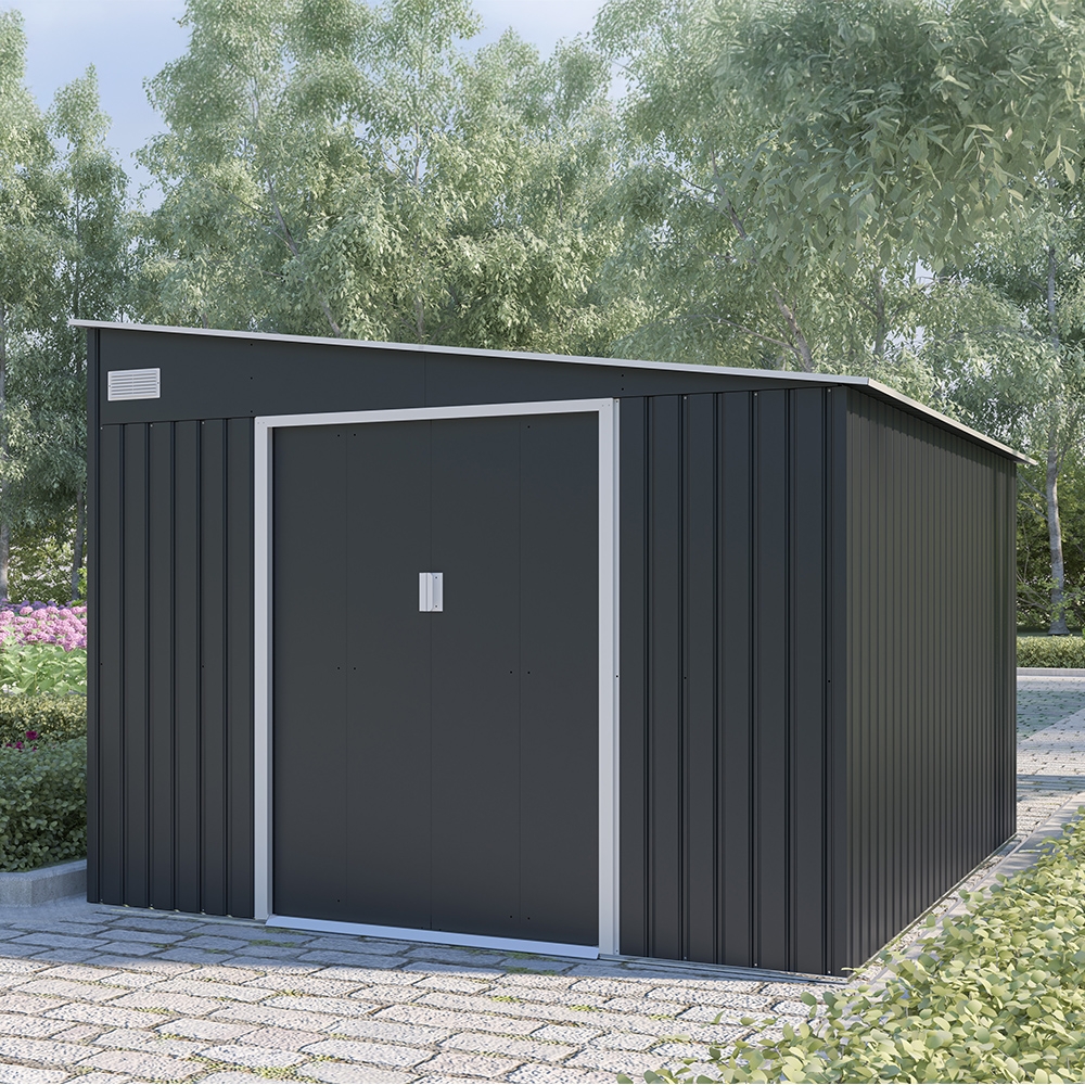 Casetta da giardino in metallo porta attrezzi 279x321x203cm Maratea Promozione