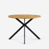Tavolo rotondo 100cm in legno gambe incrociate cucina sala da pranzo Mako Vendita