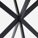 Tavolo rotondo 100cm in legno gambe incrociate cucina sala da pranzo Mako Offerta
