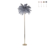 Lampada da terra con paralume in piume e 3 punti luce h160cm Palm L Prezzo
