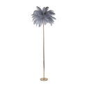 Lampada da terra con paralume in piume e 3 punti luce h160cm Palm L Acquisto