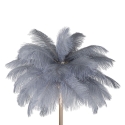 Lampada da terra con paralume in piume e 3 punti luce h160cm Palm L 