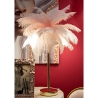 Lampada da tavolo con paralume in piume e 2 punti luce Palm S Scelta