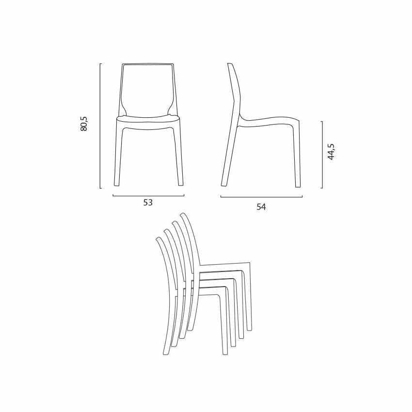 Sedie trasparenti cucina bar Femme Fatale Grand Soleil Design in  policarbonato Colore: Trasparente