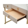 Consolle da ingresso con 3 cassetti e gambe dorate 100x40cm Glamour Sconti