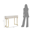 Consolle da ingresso con 3 cassetti e gambe dorate 100x40cm Glamour Caratteristiche