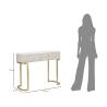 Consolle da ingresso con 3 cassetti e gambe dorate 100x40cm Glamour Caratteristiche