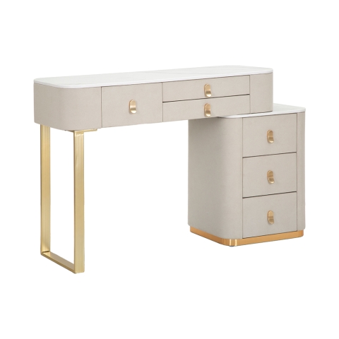 Postazione trucco toeletta da camera con 6 cassetti Vanity Promozione