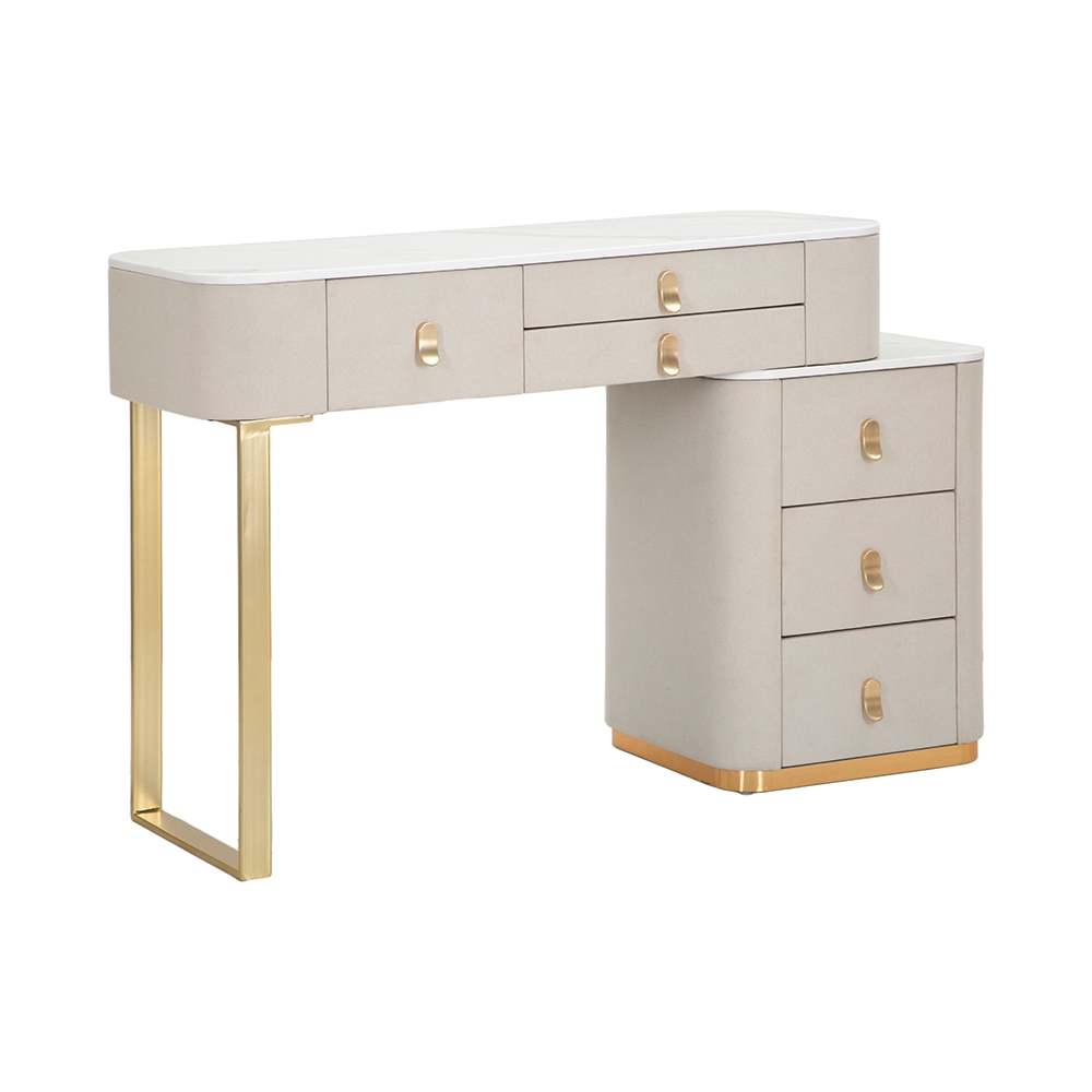 Postazione trucco toeletta da camera con 6 cassetti Vanity