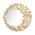 Specchio da parete rotondo con farfalle 3D dorato Butterfly Wind Promozione