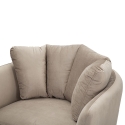 Poltrona design da salotto imbottita con gambe in metallo dorato Kiev 