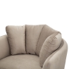 Poltrona design da salotto imbottita con gambe in metallo dorato Kiev 