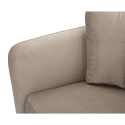 Poltrona design da salotto imbottita con gambe in metallo dorato Kiev 