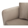 Poltrona design da salotto imbottita con gambe in metallo dorato Kiev 