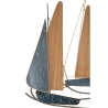 Decorazione da parete 3D  in metallo e legno con barche a vela Regata Saldi