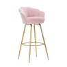 Sgabello bar cucina schienale a fiore gambe dorate h90cm Vienna 